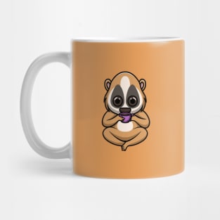 Cute Slow Loris Drinking Hot Chocolate Mug